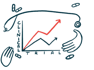 Two hands, a stethoscope, and a handful of pills surround a graph labeled 