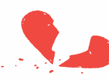 An illustration of mortality risk shows a broken heart.