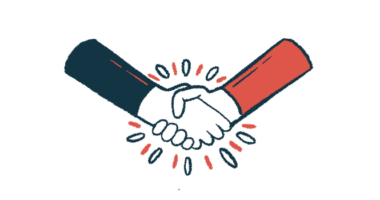 An illustration of two people shaking hands.
