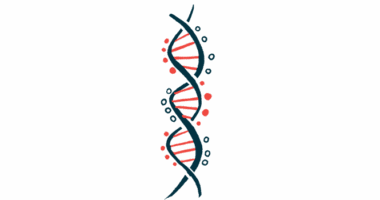 An illustration showing DNA strands.