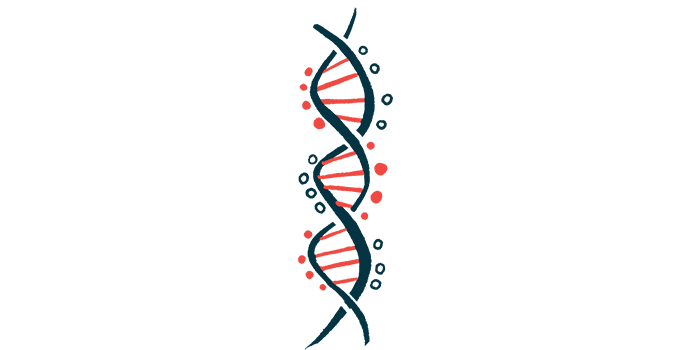 An illustration showing DNA strands.