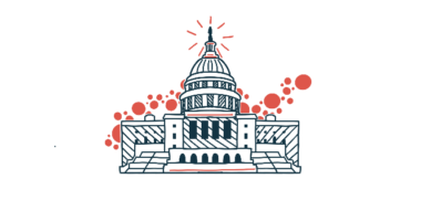 A backdrop of bubbles and starbursts highlight the U.S. Capitol building.